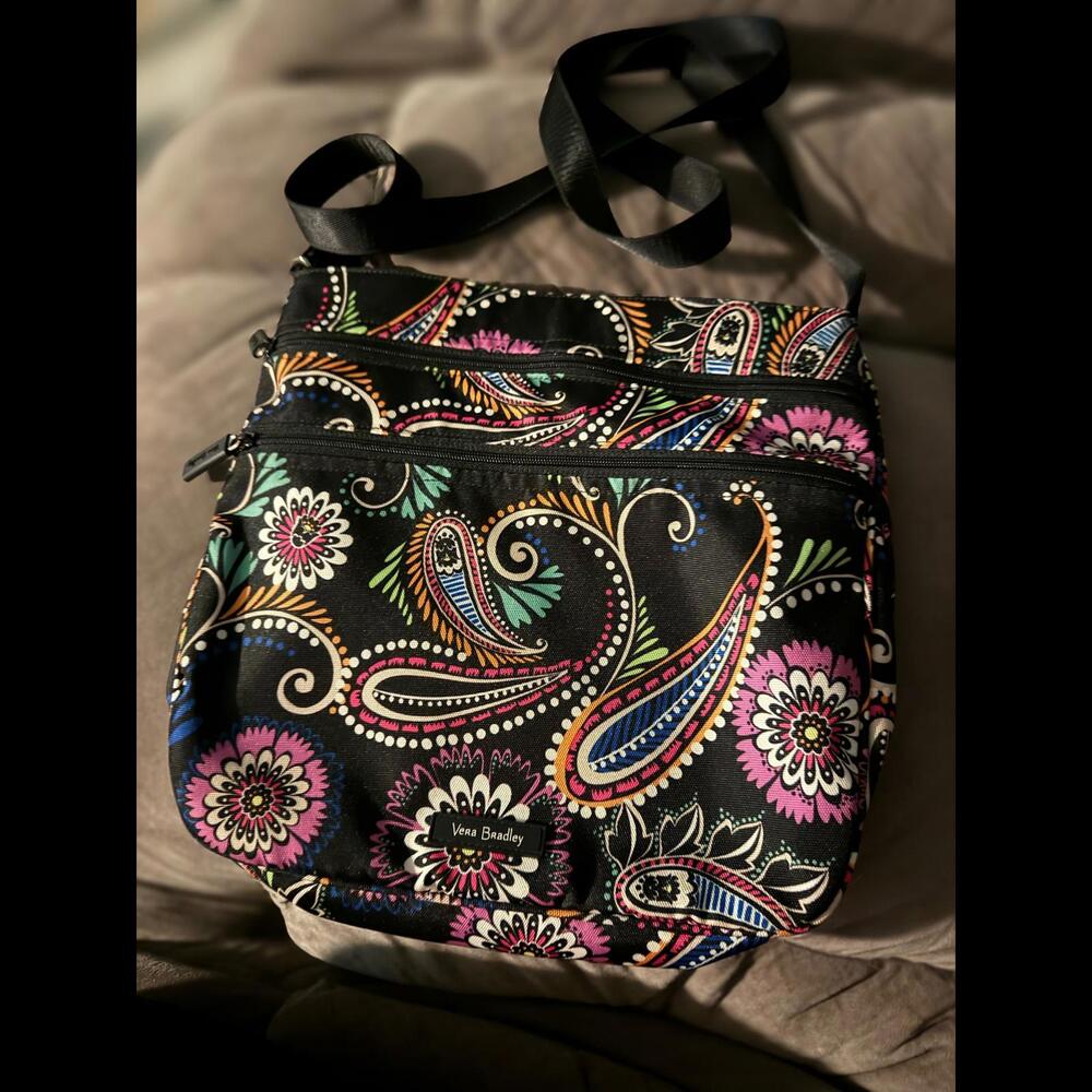Vera Bradley Triple Zipper Hipster Crossbody Bag